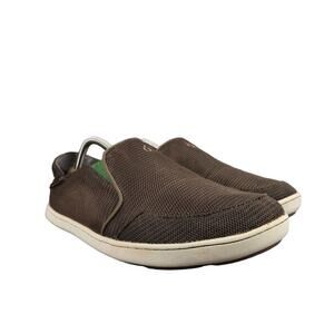 OluKai Shoes Mens 9 Casual Slip On Mesh Nohea Loafer Brown Slide Comfort Active
